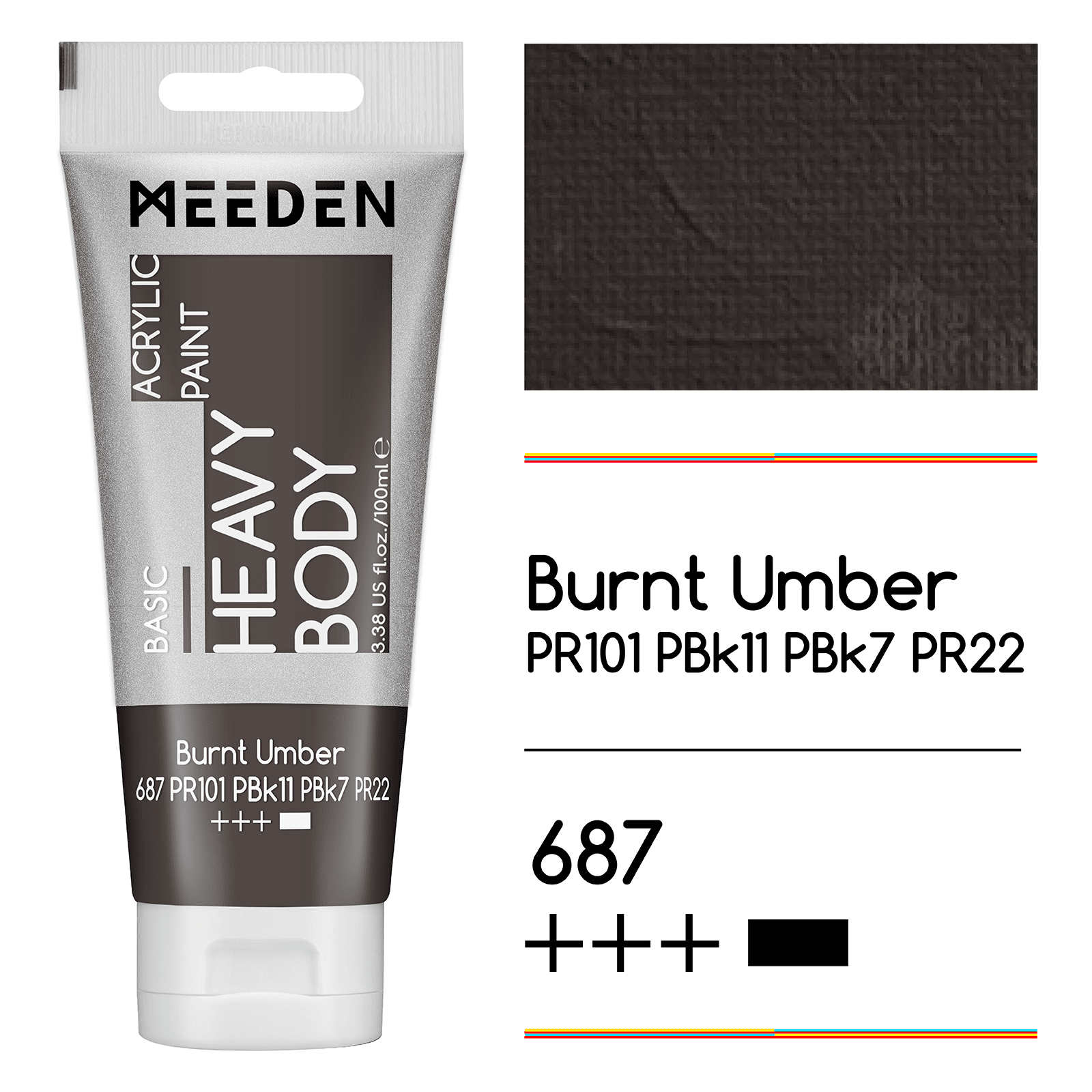 MEEDEN Acrylic Paint Tube, 37 Colors Available, 100ml / 3.38oz