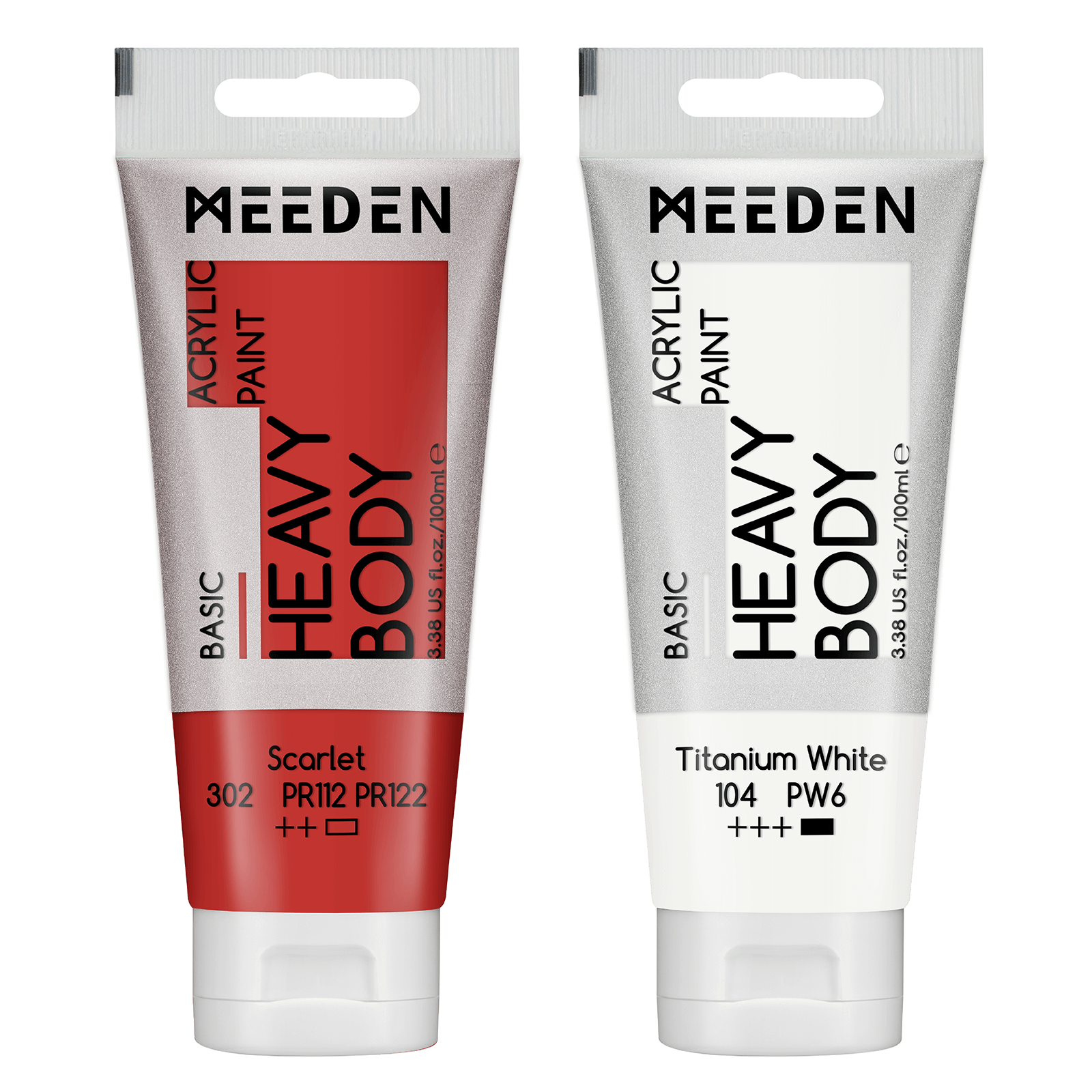 MEEDEN Acrylic Paint Tube, 37 Colors Available, 100ml / 3.38oz