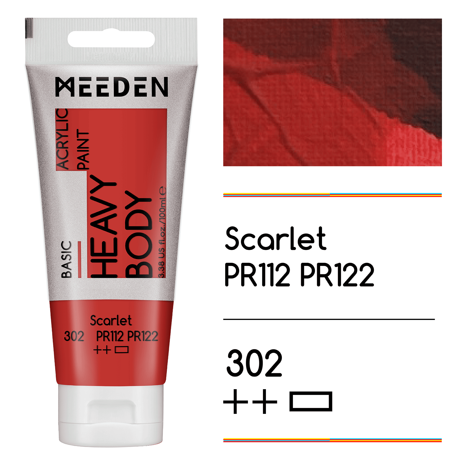 MEEDEN Acrylic Paint Tube, 37 Colors Available, 100ml / 3.38oz