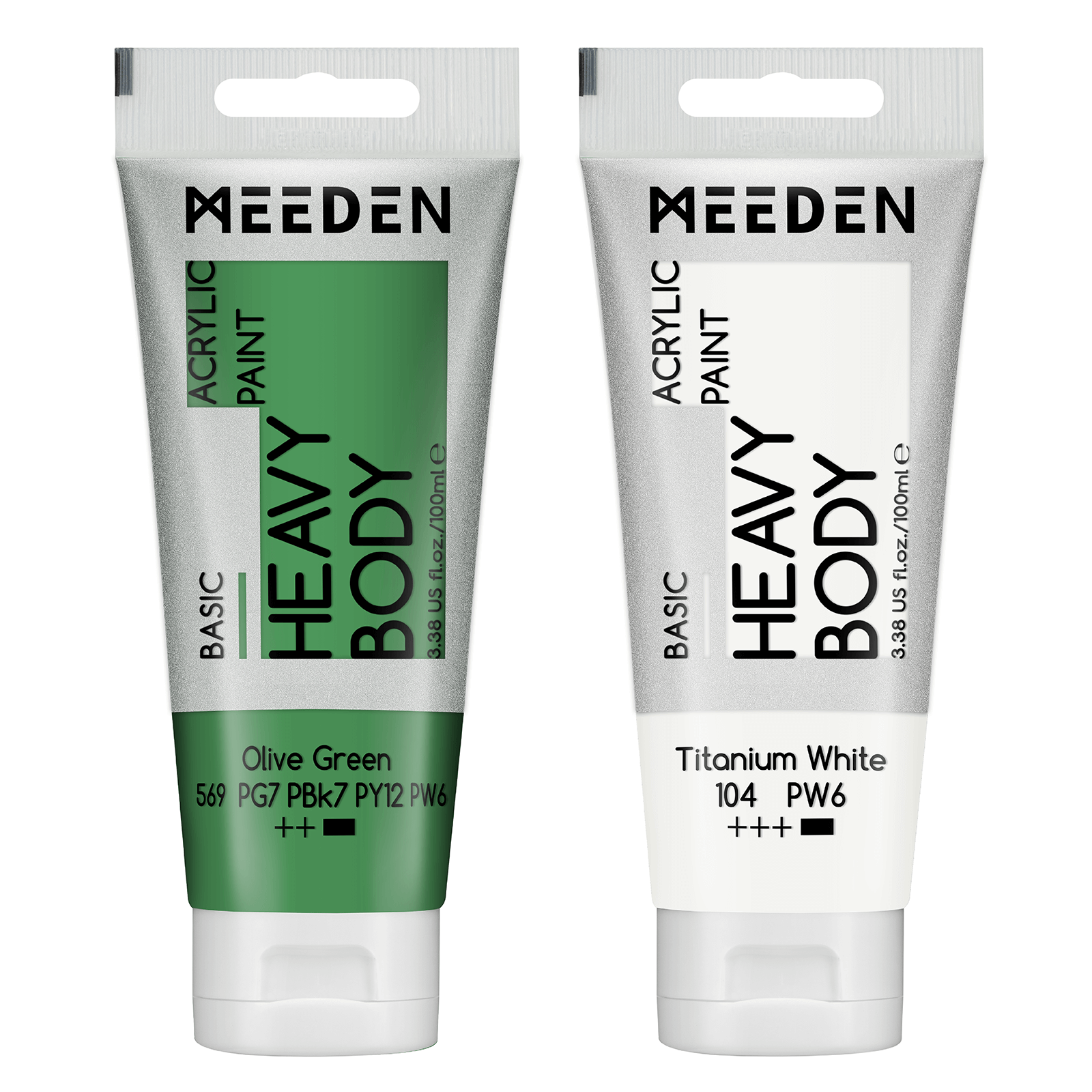 MEEDEN Acrylic Paint Tube, 37 Colors Available, 100ml / 3.38oz