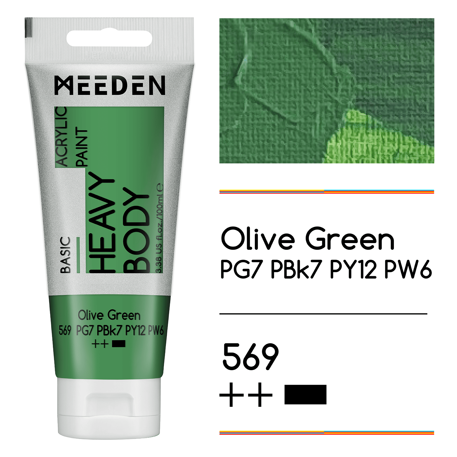 MEEDEN Acrylic Paint Tube, 37 Colors Available, 100ml / 3.38oz