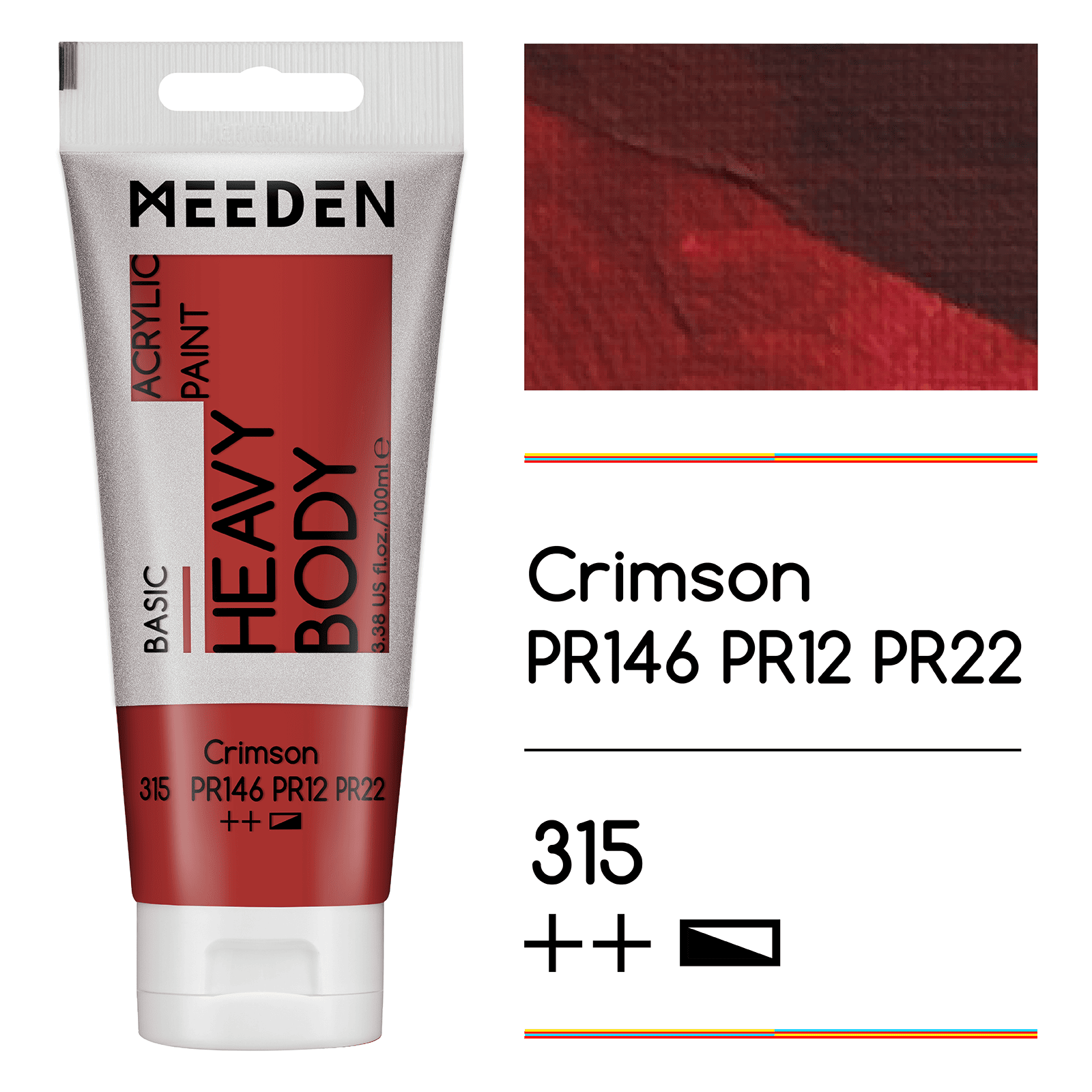 MEEDEN Acrylic Paint Tube, 37 Colors Available, 100ml / 3.38oz