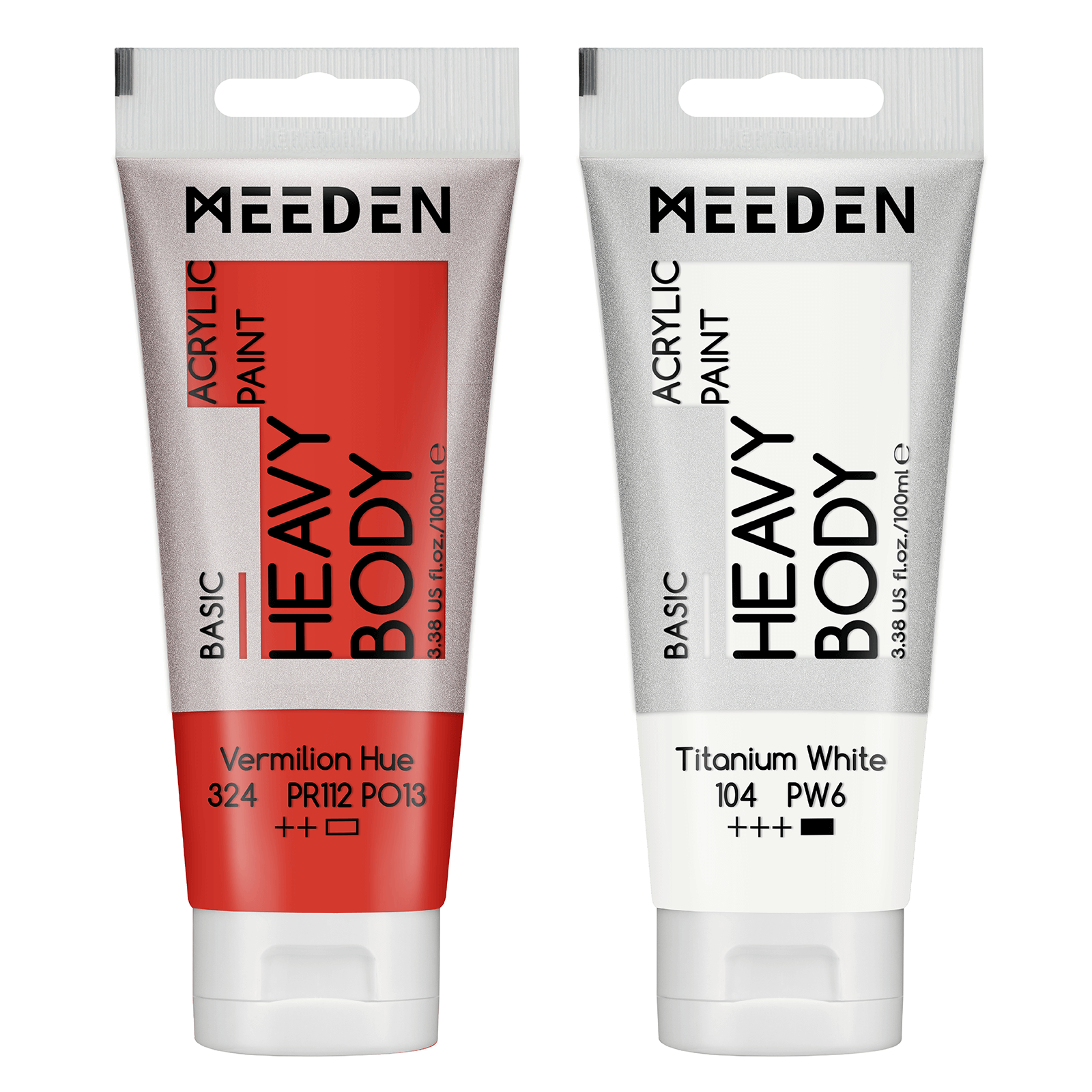 MEEDEN Acrylic Paint Tube, 37 Colors Available, 100ml / 3.38oz