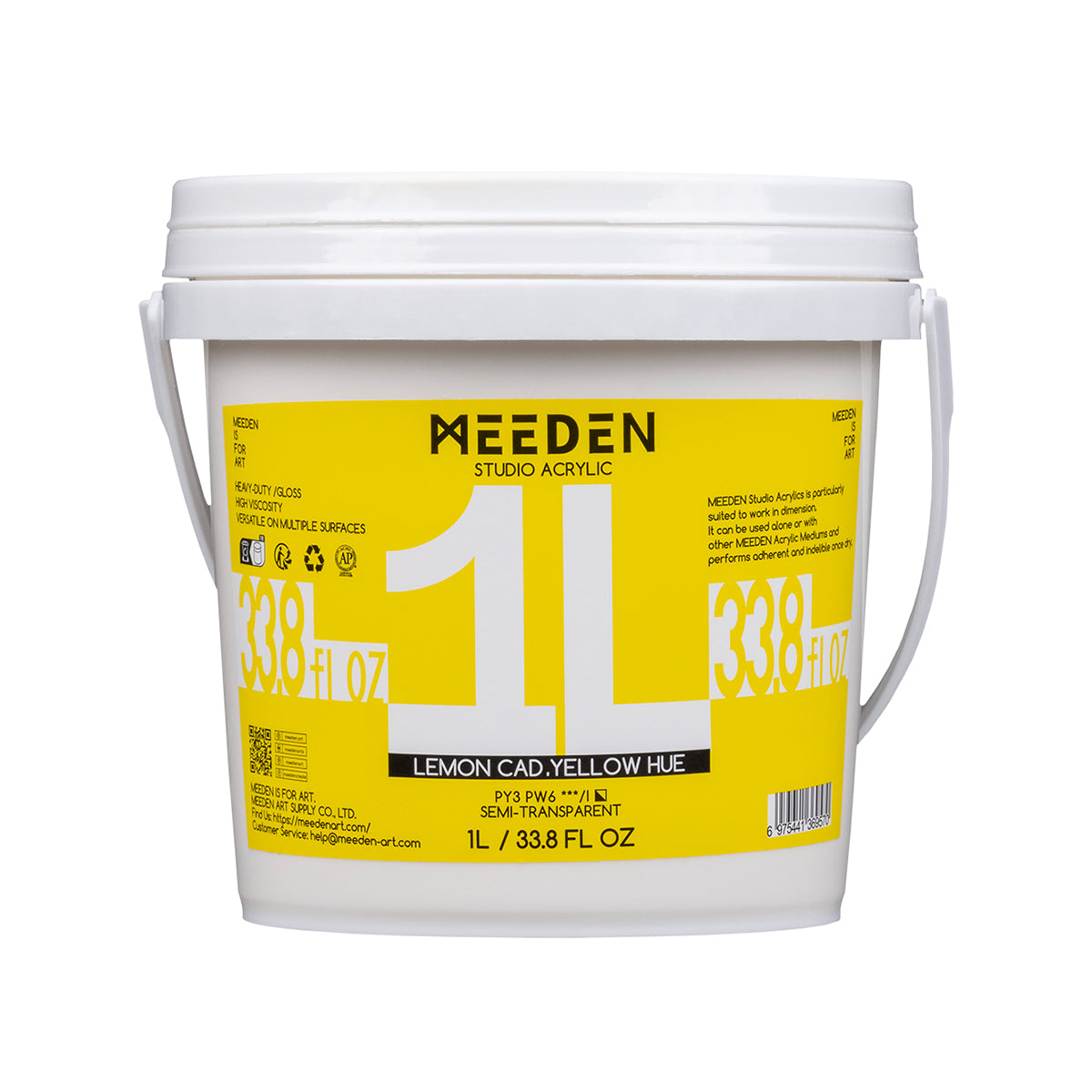 MEEDEN Studio Acrylic Paint, 24 Available, 1 L / 33.8 oz Colors