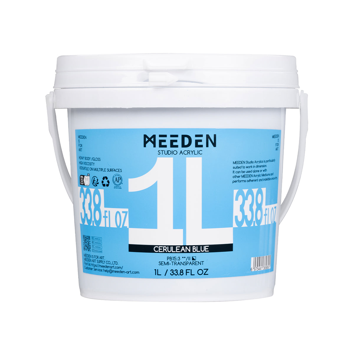 MEEDEN Studio Acrylic Paint, 24 Available, 1 L / 33.8 oz Colors