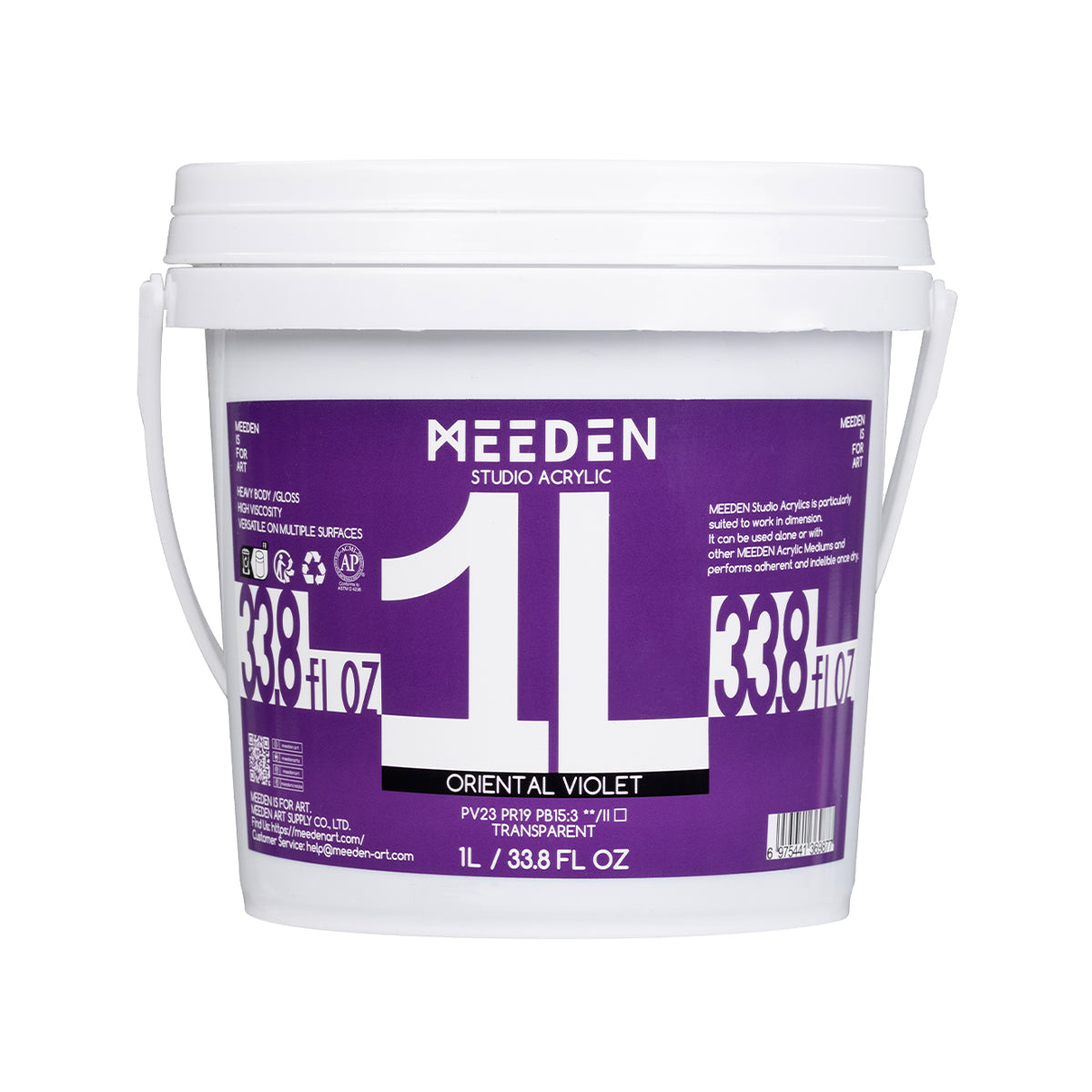 MEEDEN Studio Acrylic Paint, 24 Available, 1 L / 33.8 oz Colors