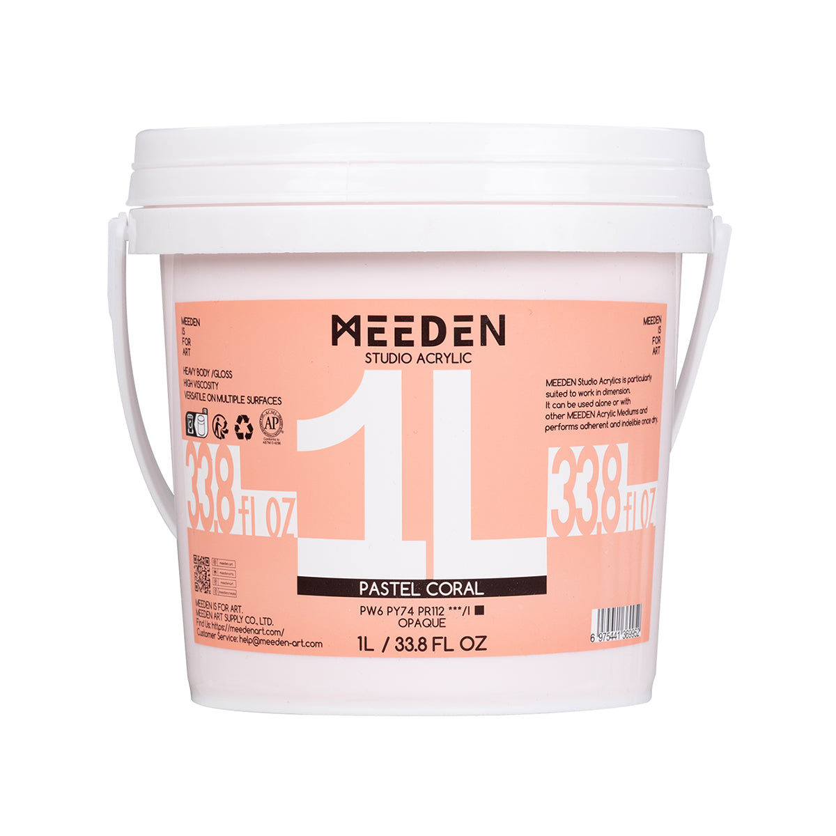MEEDEN Studio Acrylic Paint, 24 Available, 1 L / 33.8 oz Colors