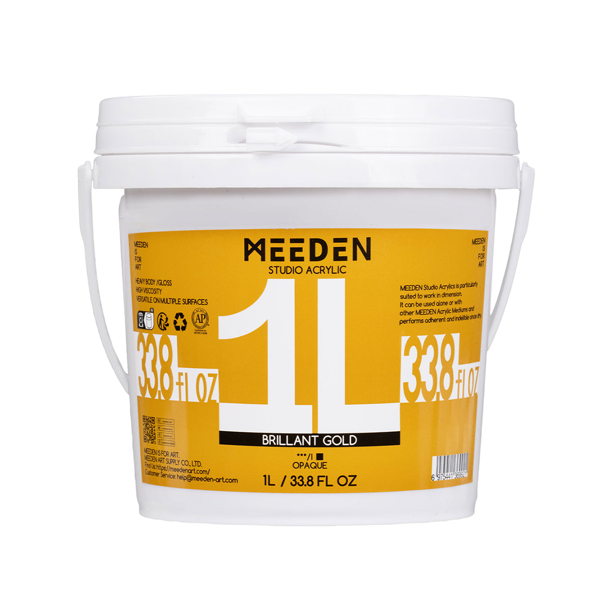 MEEDEN Studio Acrylic Paint, 24 Available, 1 L / 33.8 oz Colors