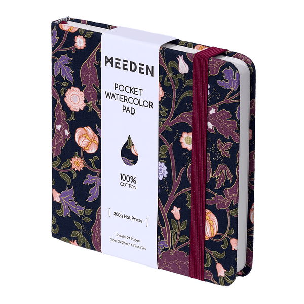 MEEDEN 100% Cotton Watercolor Journal, Hot-Pressed Travel Sketchbook