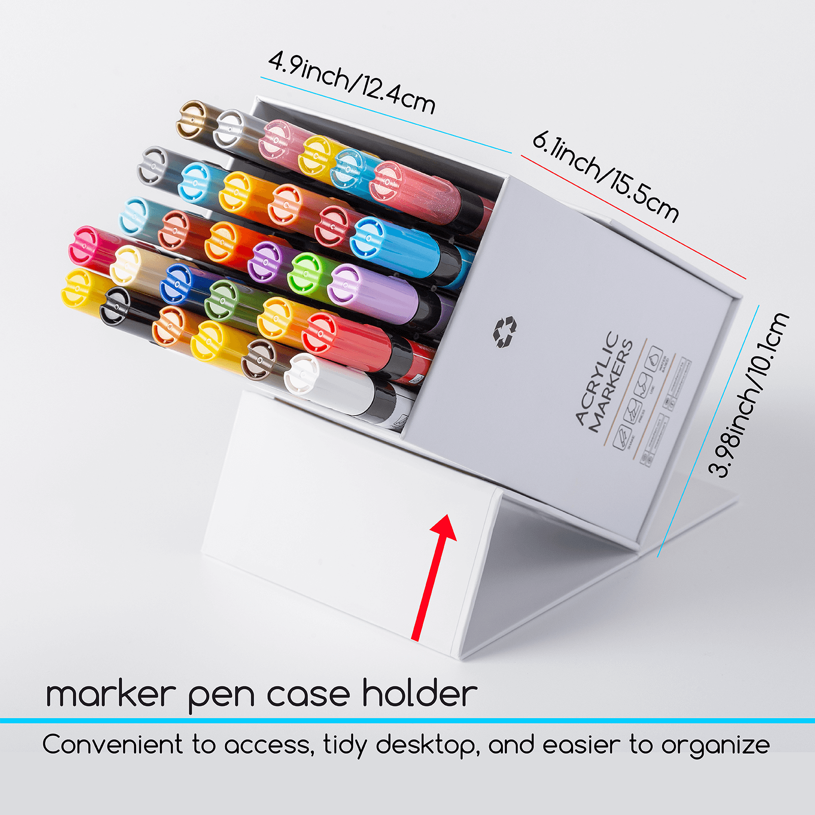 MEEDEN Acrylic Markers Set - 30 Colors, Paint Pens with Reversible Medium & Fine