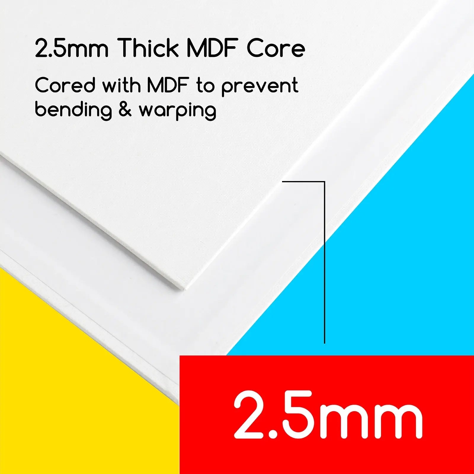 MEEDEN 100% Cotton Canvas Boards, 12 x 12 In, 15 Packs MEEDEN