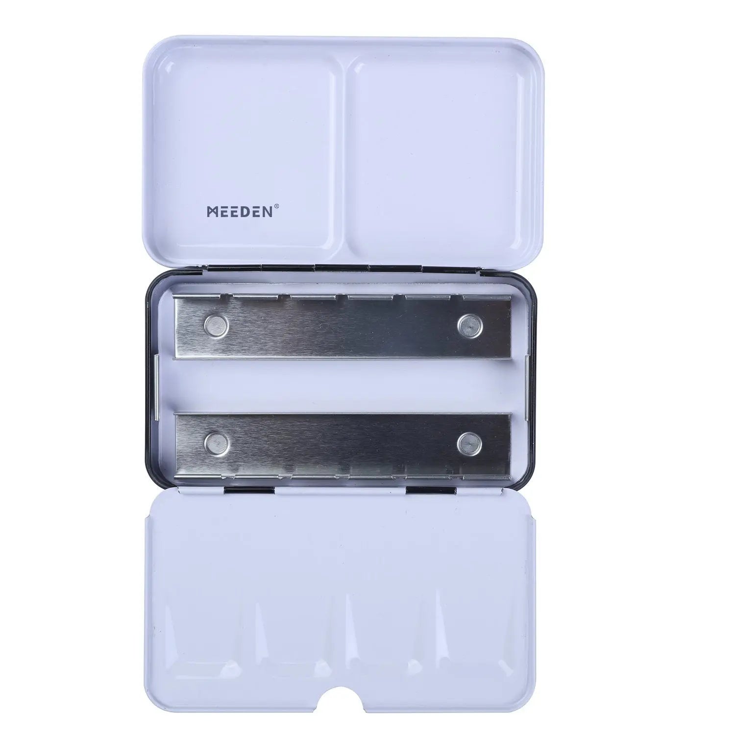 MEEDEN Empty Watercolor Tin Palette with 12 Pcs Half Pans MEEDEN