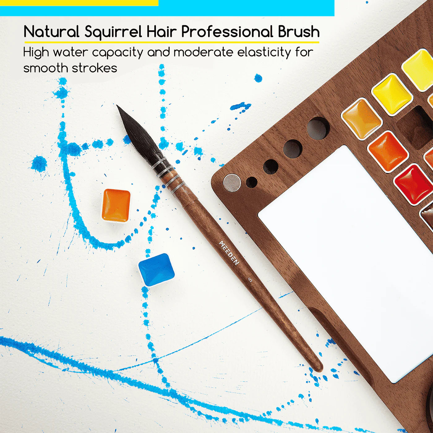 Watercolor Paint Set 50 Colors with Metallic in Portable Box Pro