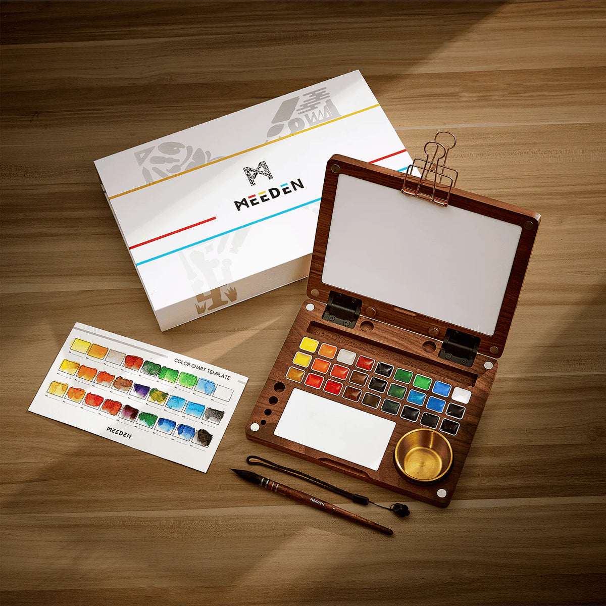 Watercolor Paint Set 50 Colors with Metallic in Portable Box Pro
