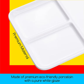 MEEDEN 3-Well Ceramic Palette, 10'' × 7''