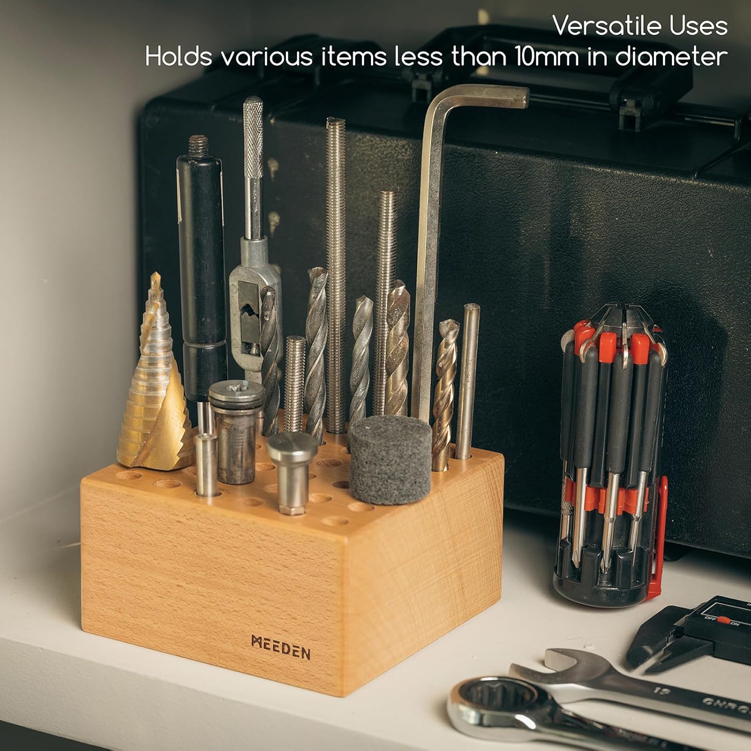 MEEDEN Beechwood Pencil and Brush Holder: 36 Holes-Set of 2