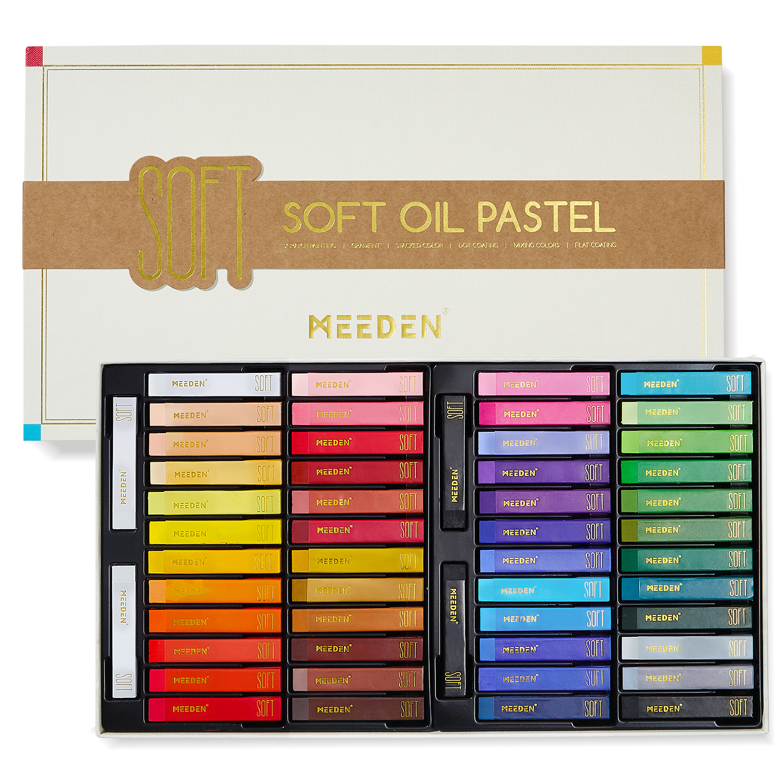 MEEDEN 48-color artist square oil pastels