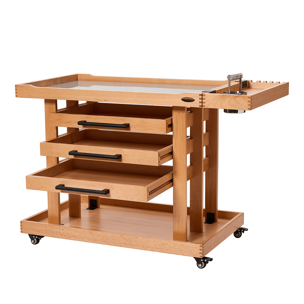 MEEDEN Extra Large Wooden Art Supply Storage Cart