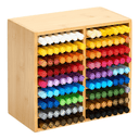 MEEDEN Bamboo 18-Compartment Marker Holder Organizer for Alcohol Markers