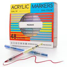 MEEDEN Dual Tip Acrylic Paint Marker Set (48, 96 & 120 Colors)