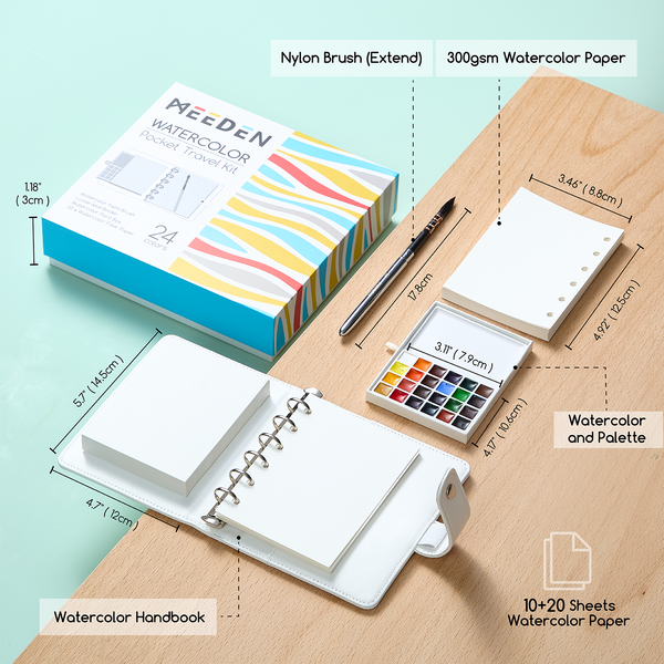 MEEDEN Travel Watercolour Sketch Set- PTW-1082-24