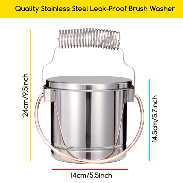 MEEDEN Portable Paint Brush Washer: Stainless Steel - Extra Large