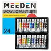MEEDEN Acrylic Paint Set, 24 Tubes, 12 ml / 0.41 oz