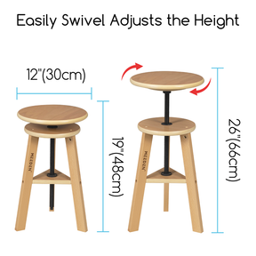 MEEDEN Adjustable Wooden Drafting Table & Stool Set , Natural-XSZ-2