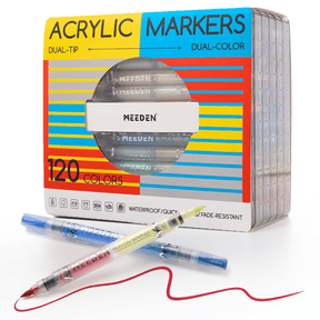 MEEDEN Dual Tip Acrylic Paint Marker Set (48, 96 & 120 Colors)