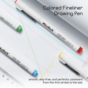 MEEDEN Micro Fineliner Drawing Pens: 12-Color Fine Liner Pen Set