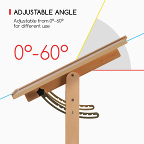 MEEDEN Adjustable Wooden Drafting Table & Stool Set , Natural-XSZ-2