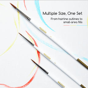MEEDEN 10-Piece Fine Detail Paint Brush Set