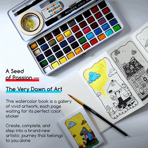 MEEDEN Travel Watercolor Paint Set , 50 Colors