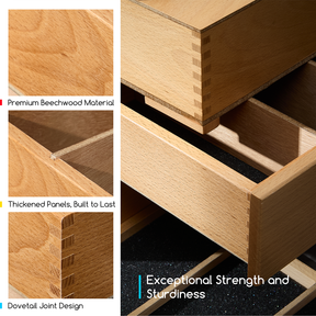 MEEDEN Single Drawer Wooden Art Supply Storage Box with Dividers