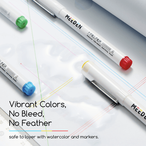 MEEDEN Micro Fineliner Drawing Pens: 12-Color Fine Liner Pen Set