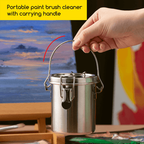 MEEDEN Portable Stainless Steel Paint Brush Washer – Small