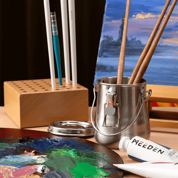 MEEDEN Portable Stainless Steel Paint Brush Washer – Medium