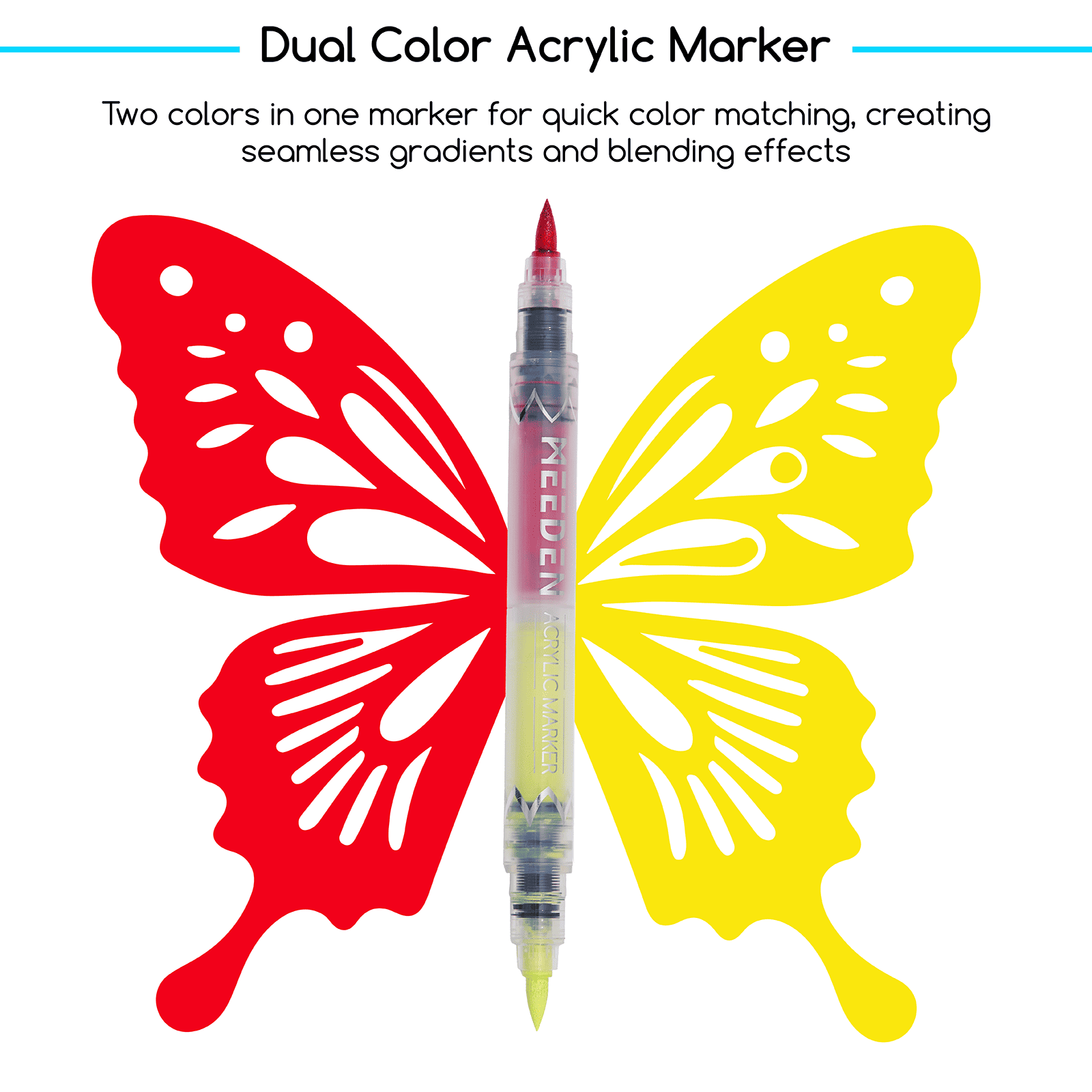 MEEDEN Dual Tip Acrylic Paint Marker Set (48, 96 & 120 Colors)