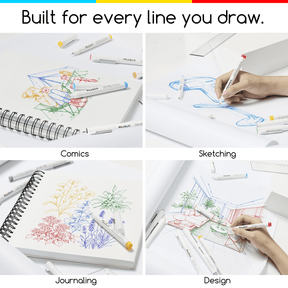 MEEDEN Micro Fineliner Drawing Pens: 12-Color Fine Liner Pen Set