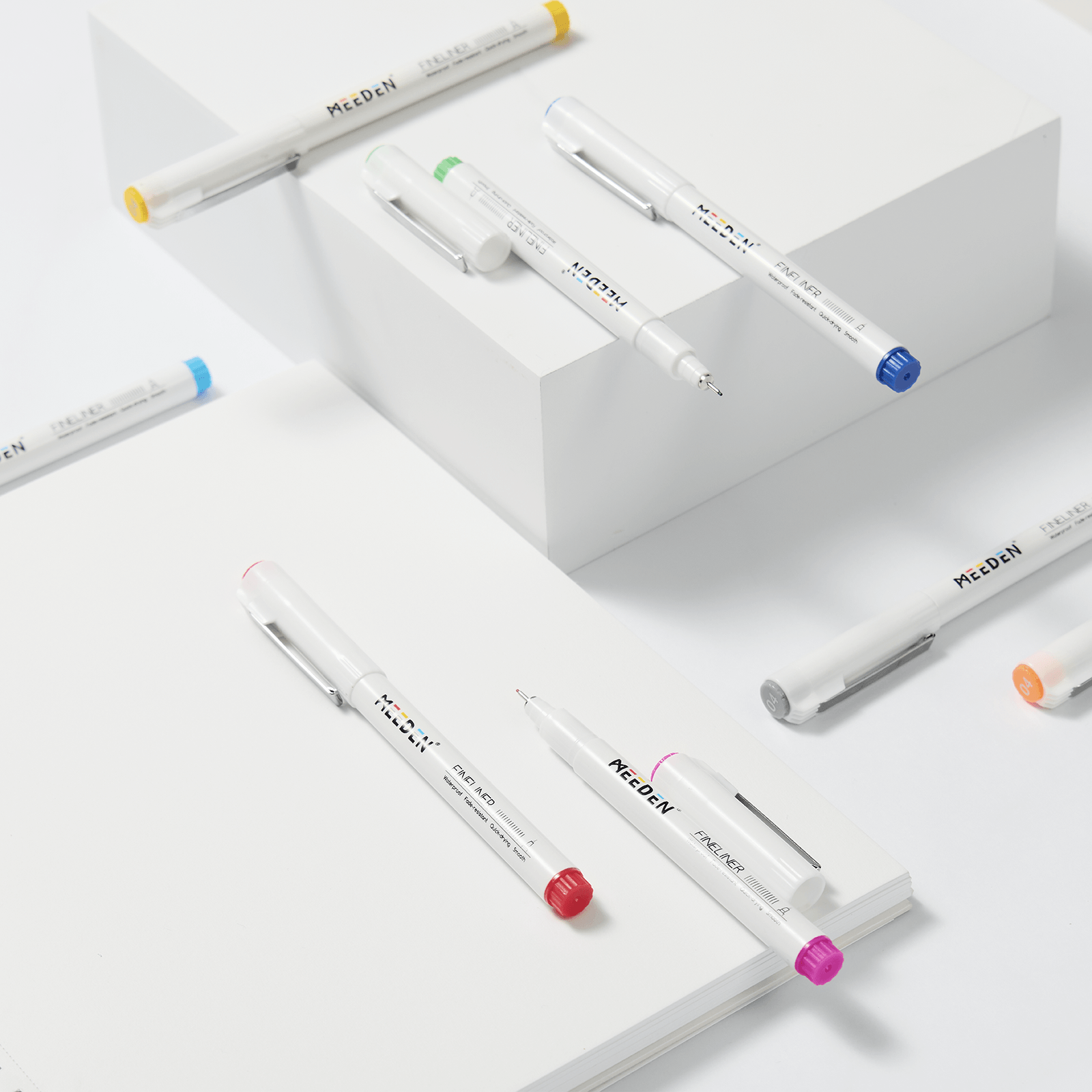 MEEDEN Micro Fineliner Drawing Pens: 12-Color Fine Liner Pen Set