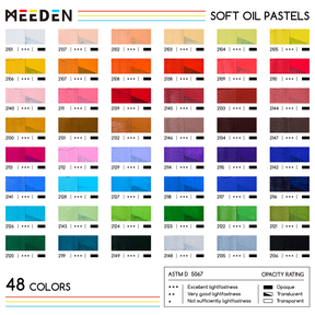 MEEDEN 48-color artist square oil pastels