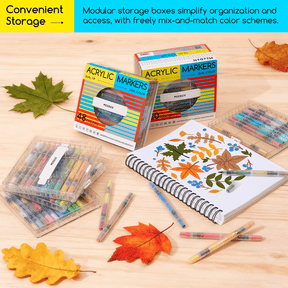 MEEDEN Dual Tip Acrylic Paint Marker Set (48, 96 & 120 Colors)
