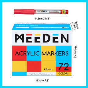 MEEDEN Soft Brush Tip Acrylic Paint Marker