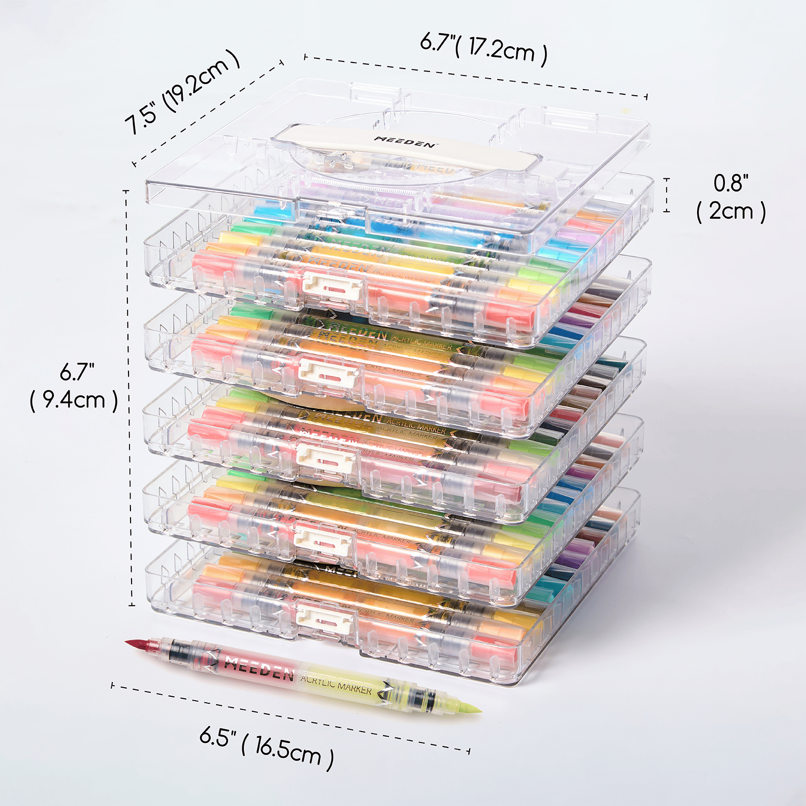 MEEDEN Dual Tip Acrylic Paint Marker Set (48, 96 & 120 Colors)