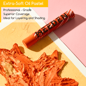 MEEDEN Soft Oil Pastel Set: 77-Piece Kit with 64 Colors, Paper & Art Tools