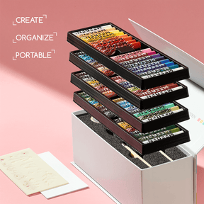 MEEDEN Soft Oil Pastel Set: 77-Piece Kit with 64 Colors, Paper & Art Tools