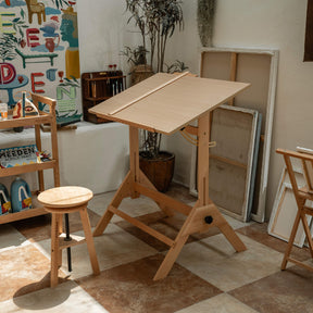 MEEDEN Adjustable Wooden Drafting Table, Natural-XSZ-2