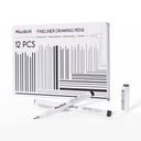 MEEDEN Micro Fineliner Drawing Pens: 12-Size Fine Liner Pen Set