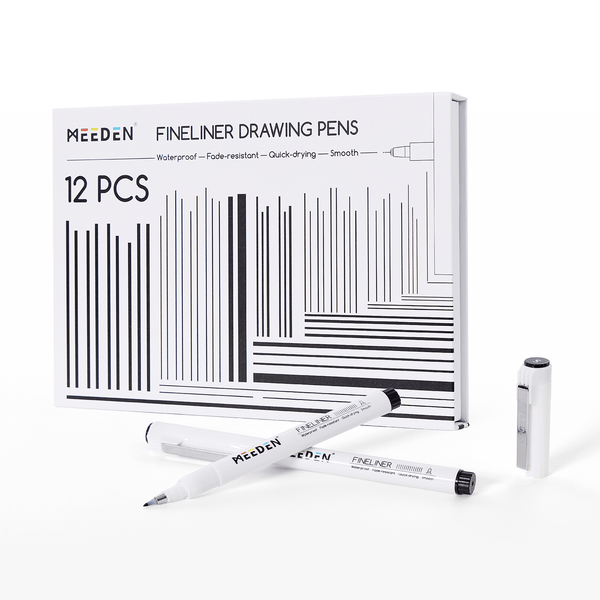 MEEDEN Micro Fineliner Drawing Pens: 12-Size Fine Liner Pen Set