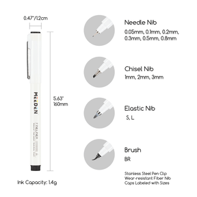 MEEDEN Micro Fineliner Drawing Pens: 12-Size Fine Liner Pen Set